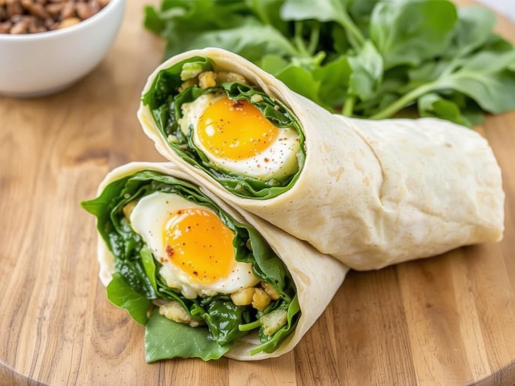 Quick Egg & Spinach Wrap