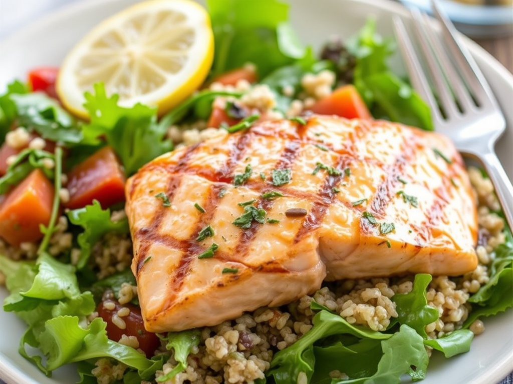 Grilled Salmon with Quinoa Salad