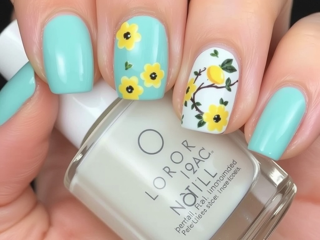 Lemon Inspired Nails